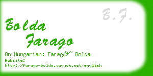 bolda farago business card